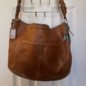 Beautiful leather Coach hobo bag